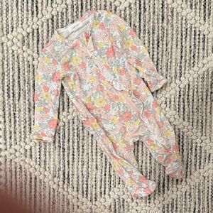 Angel Dear Pastel Floral newborn ruffle Footie